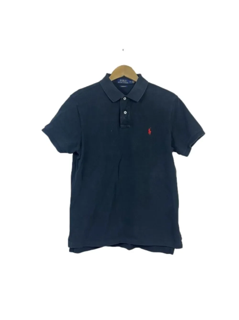 Polo Shirt Mens L Black Red Pony Ralph Lauren Short Sleeves Golf Custom Fit